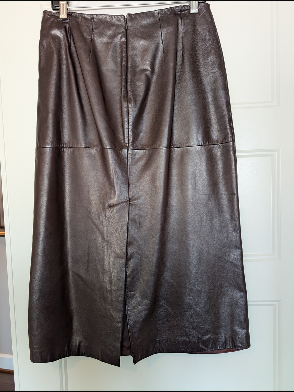 Ann Taylor Brown Leather Skirt - Picture 2 of 3